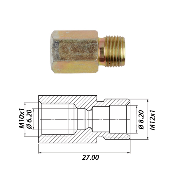 Переходник M10x1 / M12x1