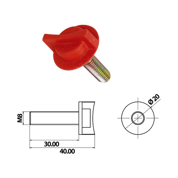 Болт крышки тор.баллона M 8 x 30 mm