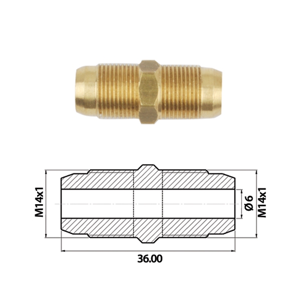 Переходник M14x1 / M14x1