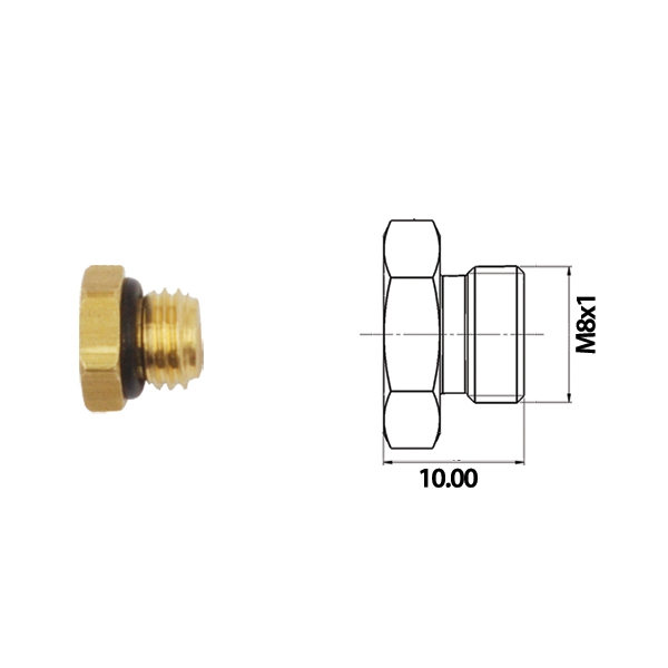 Заглушка инжектора M 8 x 1 с уплотнительным кольцом
