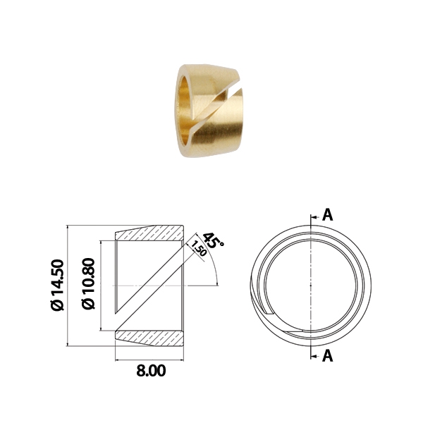 Кольцо для термопластиковой трубки Ø8